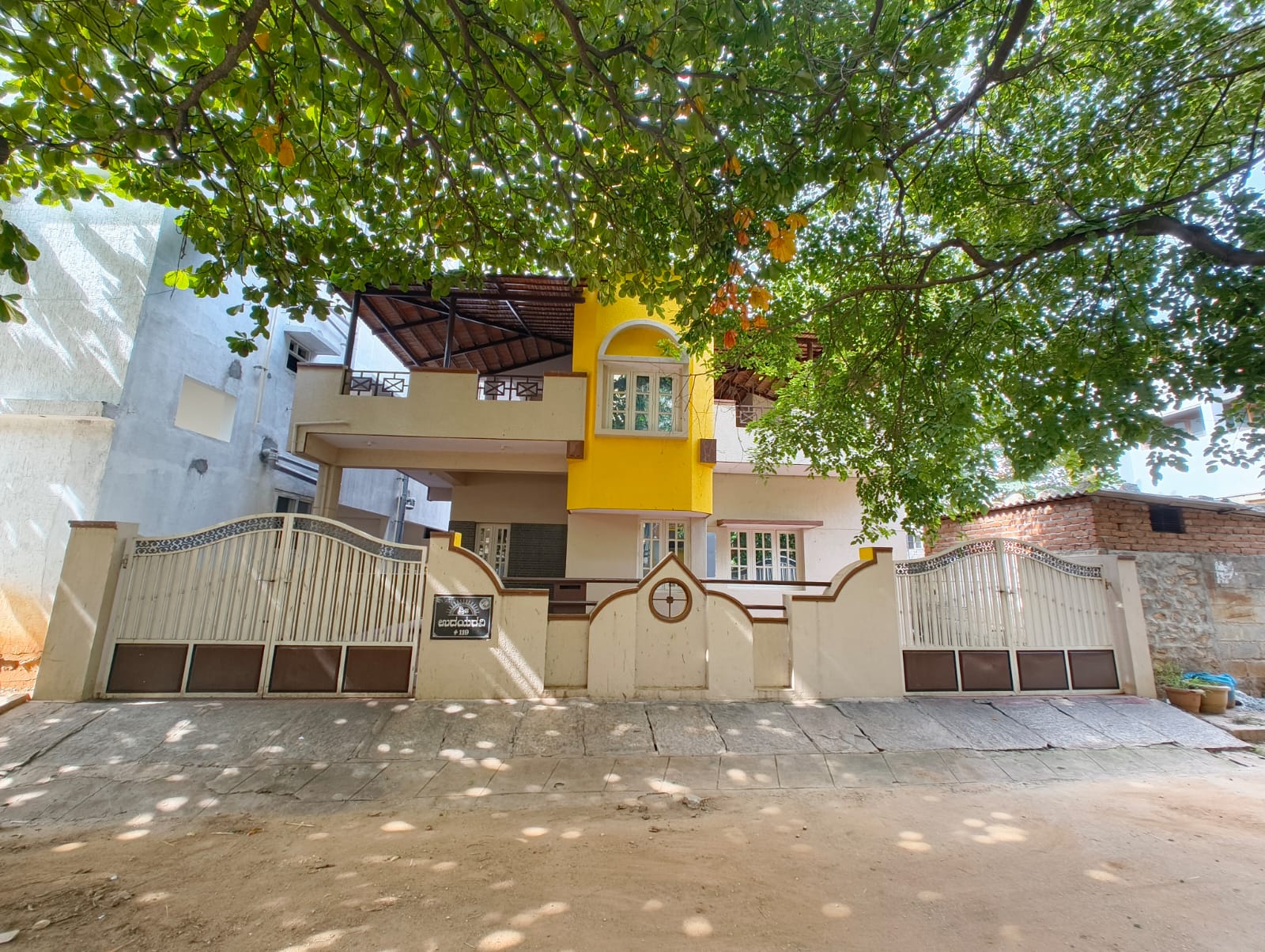 Front view of the 2,200 square foot BDA independent home in Bengaluru